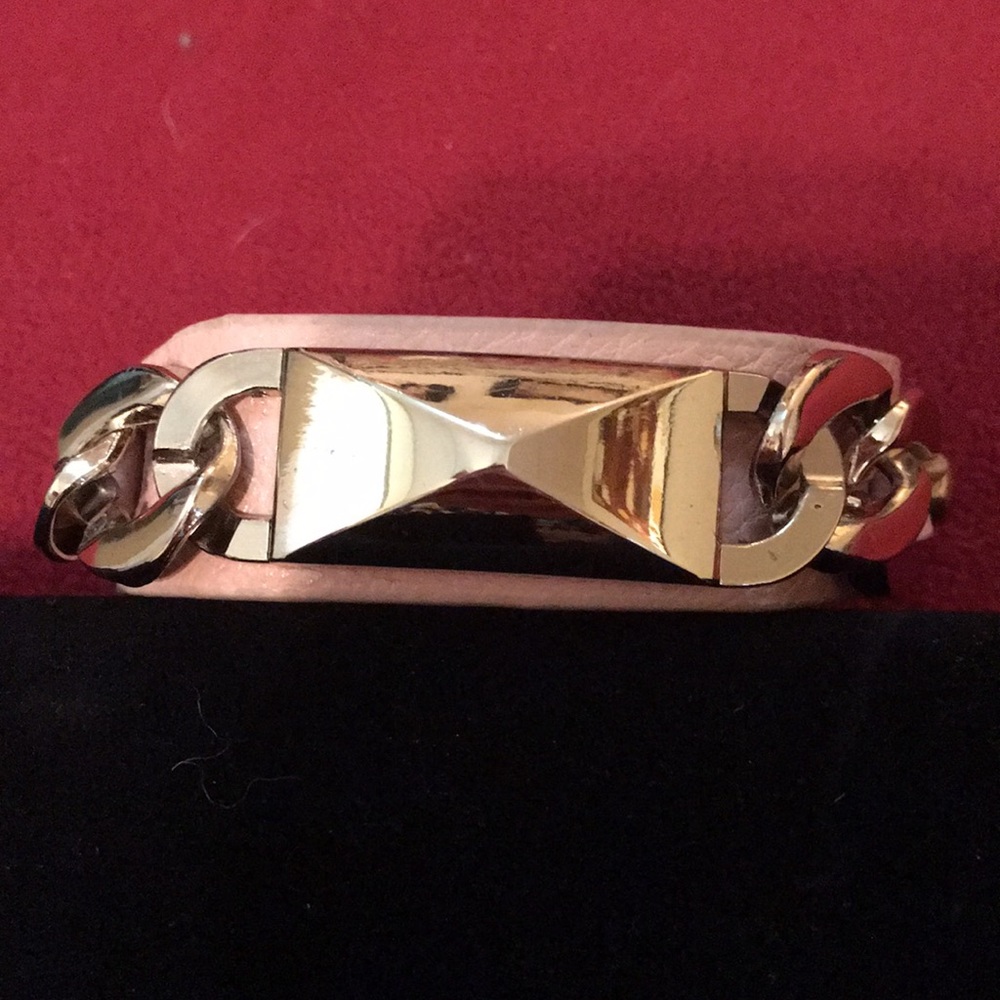 ❤️18k Gold plated brass leather bracelet- adjustable